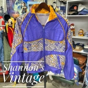 Reebok VNTG 80s sz small Saved by the Bell style track jacket A12